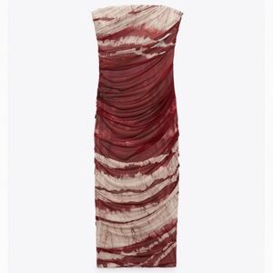 Zara printed midi dress NEW SIZE SMALL